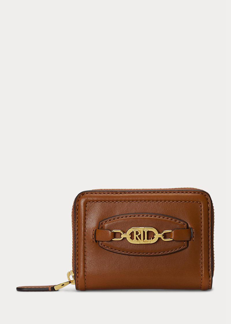 ローレン 財布 レディース ブラウン レザー Zip NTJIA5467